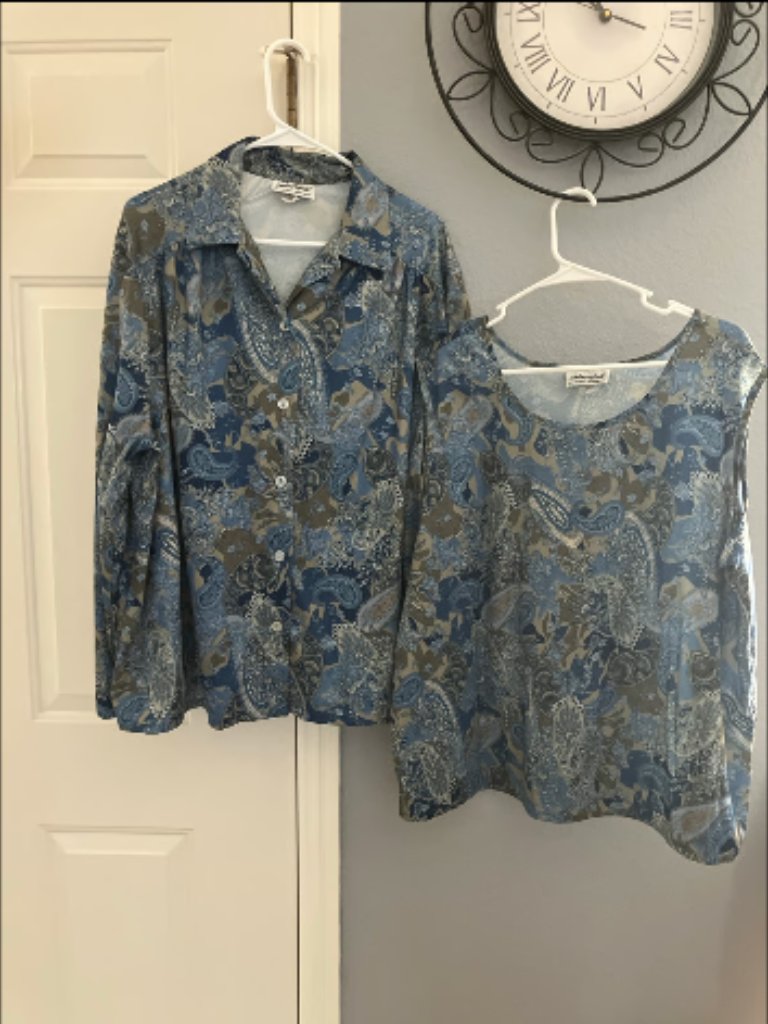Anthony Richards Brand Size 2x Paisley Pattern Shirt Set